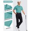image:imageTACVASEN Mens Polo Shirts with Pocket Golf Polos Dry Fit Performance Short Sleeve Collared Shirt Casual Athletic Work08gray Green