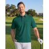 image:imageTACVASEN Mens Polo Shirts with Pocket Golf Polos Dry Fit Performance Short Sleeve Collared Shirt Casual Athletic Work09emerald Green