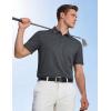 image:imageTACVASEN Mens Polo Shirts with Pocket Golf Polos Dry Fit Performance Short Sleeve Collared Shirt Casual Athletic Work10dark Gray