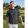 image:imageTACVASEN Mens Polo Shirts with Pocket Golf Polos Dry Fit Performance Short Sleeve Collared Shirt Casual Athletic Work10dark Gray