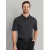 image:imageTACVASEN Mens Polo Shirts with Pocket Golf Polos Dry Fit Performance Short Sleeve Collared Shirt Casual Athletic Work10dark Gray