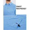 image:imageTACVASEN Mens Polo Shirts with Pocket Golf Polos Dry Fit Performance Short Sleeve Collared Shirt Casual Athletic Work12sky Blue