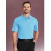 image:imageTACVASEN Mens Polo Shirts with Pocket Golf Polos Dry Fit Performance Short Sleeve Collared Shirt Casual Athletic Work12sky Blue