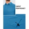 image:imageTACVASEN Mens Polo Shirts with Pocket Golf Polos Dry Fit Performance Short Sleeve Collared Shirt Casual Athletic Work13blue Green