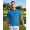 image:imageTACVASEN Mens Polo Shirts with Pocket Golf Polos Dry Fit Performance Short Sleeve Collared Shirt Casual Athletic Work13blue Green