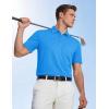 image:imageTACVASEN Mens Polo Shirts with Pocket Golf Polos Dry Fit Performance Short Sleeve Collared Shirt Casual Athletic Work14azure