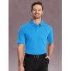 image:imageTACVASEN Mens Polo Shirts with Pocket Golf Polos Dry Fit Performance Short Sleeve Collared Shirt Casual Athletic Work14azure