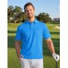 image:imageTACVASEN Mens Polo Shirts with Pocket Golf Polos Dry Fit Performance Short Sleeve Collared Shirt Casual Athletic Work14azure