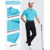 image:imageTACVASEN Mens Polo Shirts with Pocket Golf Polos Dry Fit Performance Short Sleeve Collared Shirt Casual Athletic Work15ice Blue