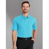 image:imageTACVASEN Mens Polo Shirts with Pocket Golf Polos Dry Fit Performance Short Sleeve Collared Shirt Casual Athletic Work15ice Blue