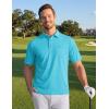 image:imageTACVASEN Mens Polo Shirts with Pocket Golf Polos Dry Fit Performance Short Sleeve Collared Shirt Casual Athletic Work15ice Blue