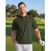 image:imageTACVASEN Mens Polo Shirts with Pocket Golf Polos Dry Fit Performance Short Sleeve Collared Shirt Casual Athletic Work16army Green