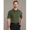 image:imageTACVASEN Mens Polo Shirts with Pocket Golf Polos Dry Fit Performance Short Sleeve Collared Shirt Casual Athletic Work16army Green
