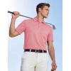 image:imageTACVASEN Mens Polo Shirts with Pocket Golf Polos Dry Fit Performance Short Sleeve Collared Shirt Casual Athletic Work17gray Pink