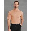 image:imageTACVASEN Mens Polo Shirts with Pocket Golf Polos Dry Fit Performance Short Sleeve Collared Shirt Casual Athletic Work18apricot