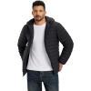 image:imageTACVASEN Mens Puffer Jacket Hooded Sherpa Lined Water Resistant Windproof Insulated Jacket Warm Winter Puffy CoatBlackblack