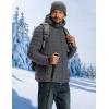 image:imageTACVASEN Mens Puffer Jacket Hooded Sherpa Lined Water Resistant Windproof Insulated Jacket Warm Winter Puffy CoatDark Greyblack