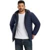 image:imageTACVASEN Mens Puffer Jacket Hooded Sherpa Lined Water Resistant Windproof Insulated Jacket Warm Winter Puffy CoatNavy Blueblack