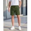image:imageTACVASEN Mens Shorts 7 Inch Casual Twill Drawstring Summer WaterRepellent Beach Shorts with Zipper PocketArmy Green