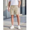 image:imageTACVASEN Mens Shorts 7 Inch Casual Twill Drawstring Summer WaterRepellent Beach Shorts with Zipper PocketBeige White