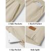 image:imageTACVASEN Mens Shorts 7 Inch Casual Twill Drawstring Summer WaterRepellent Beach Shorts with Zipper PocketBeige White