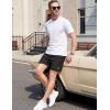 image:imageTACVASEN Mens Shorts 7 Inch Casual Twill Drawstring Summer WaterRepellent Beach Shorts with Zipper PocketBlack