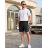 image:imageTACVASEN Mens Shorts 7 Inch Casual Twill Drawstring Summer WaterRepellent Beach Shorts with Zipper PocketBlack