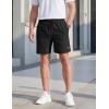 image:imageTACVASEN Mens Shorts 7 Inch Casual Twill Drawstring Summer WaterRepellent Beach Shorts with Zipper PocketBlack