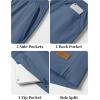 image:imageTACVASEN Mens Shorts 7 Inch Casual Twill Drawstring Summer WaterRepellent Beach Shorts with Zipper PocketBlue Gray