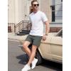 image:imageTACVASEN Mens Shorts 7 Inch Casual Twill Drawstring Summer WaterRepellent Beach Shorts with Zipper PocketDark Grey