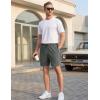image:imageTACVASEN Mens Shorts 7 Inch Casual Twill Drawstring Summer WaterRepellent Beach Shorts with Zipper PocketDark Grey