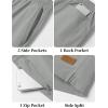 image:imageTACVASEN Mens Shorts 7 Inch Casual Twill Drawstring Summer WaterRepellent Beach Shorts with Zipper PocketLight Grey
