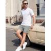 image:imageTACVASEN Mens Shorts 7 Inch Casual Twill Drawstring Summer WaterRepellent Beach Shorts with Zipper PocketLight Grey