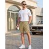 image:imageTACVASEN Mens Shorts 7 Inch Casual Twill Drawstring Summer WaterRepellent Beach Shorts with Zipper PocketLight Khaki