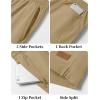 image:imageTACVASEN Mens Shorts 7 Inch Casual Twill Drawstring Summer WaterRepellent Beach Shorts with Zipper PocketLight Khaki