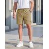 image:imageTACVASEN Mens Shorts 7 Inch Casual Twill Drawstring Summer WaterRepellent Beach Shorts with Zipper PocketLight Khaki