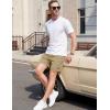 image:imageTACVASEN Mens Shorts 7 Inch Casual Twill Drawstring Summer WaterRepellent Beach Shorts with Zipper PocketLight Khaki