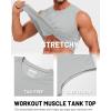 image:imageTACVASEN Mens Sleeveless Shirts Quick Dry Tank Tops for Men Sun Protection UPF 50 Athletic Gym Workout Muscle Shirts05 Light Gray