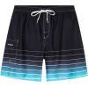 image:imageTACVASEN Mens Summer Swim Trunks Quick Dry Surf Boardshorts Bathing Suit Shorts with Mesh Lining4 Black Blue