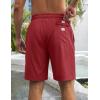 image:imageTACVASEN Mens Swim Trunks 9 Inch Quick Dry Water Resistant Mesh Lining Bathing Suit Swimming Board Shorts with PocketsCrimson