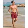 image:imageTACVASEN Mens Swim Trunks 9 Inch Quick Dry Water Resistant Mesh Lining Bathing Suit Swimming Board Shorts with PocketsCrimson