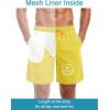 image:imageTACVASEN Mens Swim Trunks 9 Inch Quick Dry Water Resistant Mesh Lining Bathing Suit Swimming Board Shorts with PocketsYellow