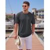 image:imageTACVASEN Mens TShirts Premium Cotton Short Sleeve Crew Neck T Shirts Casual Soft Loose Fit Tee Shirts04 Dark Grey