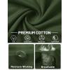 image:imageTACVASEN Mens TShirts Premium Cotton Short Sleeve Crew Neck T Shirts Casual Soft Loose Fit Tee Shirts05 Army Green