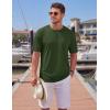 image:imageTACVASEN Mens TShirts Premium Cotton Short Sleeve Crew Neck T Shirts Casual Soft Loose Fit Tee Shirts05 Army Green