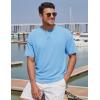 image:imageTACVASEN Mens TShirts Premium Cotton Short Sleeve Crew Neck T Shirts Casual Soft Loose Fit Tee Shirts06 Sky Blue