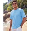 image:imageTACVASEN Mens TShirts Premium Cotton Short Sleeve Crew Neck T Shirts Casual Soft Loose Fit Tee Shirts06 Sky Blue