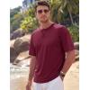 image:imageTACVASEN Mens TShirts Premium Cotton Short Sleeve Crew Neck T Shirts Casual Soft Loose Fit Tee Shirts07 Wine Red