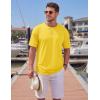 image:imageTACVASEN Mens TShirts Premium Cotton Short Sleeve Crew Neck T Shirts Casual Soft Loose Fit Tee Shirts08 Yellow