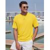 image:imageTACVASEN Mens TShirts Premium Cotton Short Sleeve Crew Neck T Shirts Casual Soft Loose Fit Tee Shirts08 Yellow